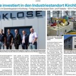 Neue Produktionsstätte im Gewerbegebiet in Kirchberg